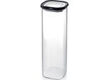 Vorratsdose GEFU "PANTRY", schwarz (schwarz, transparent), B:11cm H:32,5cm L:11cm, Borosilikatglas, Kunststoff, Lebensmittelaufbewahrungsbehälter, Vorratsdose, edel, elegant und praktisch