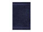 Badetuch LACOSTE "LLECROCO", blau (marine), B:100cm L:150cm, Frottier, Obermaterial: 100% Baumwolle, Handtücher, Badetuch, mit Label-Applikationen