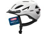 Fahrradhelm ABUS "URBAN-I 4.0" Gr. L, weiß (weiß (shiny weiß)), Helme, L/906 Kopfumfang: 57cm - 61cm
