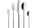 Villeroy & Boch Besteckset Ella satiniert, Edelstahl, Metall, 30-teilig, 27x5x42 cm, ergonomischer Griff, Hohlheftmesser, Essen & Trinken, Besteck, Besteck-Sets