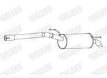 WALKER Endschalldämpfer 25299 für VW