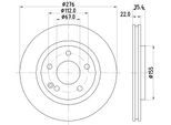 HELLA Bremsscheibe PRO High Carbon 8dd355127491 276mm 22mm für Mercedes