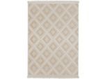 Teppich "Summer 6352", beige, B:133cm H:6mm L:190cm, Kunstfaser, SCHÖNER WOHNEN-KOLLEKTION, Teppiche, Teppich, In- und Outdoor geeignet, Hoch Tief Struktur, Robuster Teppich