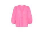 Langarmhemd KAFFE "Langarm - Hemd KAgabriela", Damen, Gr. 44, N-Gr, pink (pink power), Obermaterial: 100% Baumwolle CO., Hemden