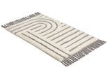 Badematte "»Bahamas Grafik«", weiß (creme), H:20mm, Baumwolle, SCHÖNER WOHNEN-KOLLEKTION, Badematten, Badematte, waschbar, Baumwolle, Badvorleger mit Fransen, Badteppich