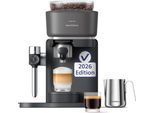 PHILIPS BARISTINA Espressomaschine "Latte BAR400/60 mit Mahlwerk für ganze Bohnen und Milchschaumdüse", schwarzgrau, 1, Kaffeemaschinen, 3 Schaumarten, 16 bar Pumpendruck, Schwarzgrau​, Espressomaschine