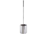 WC-Reinigungsbürste MÖVE "Deco", silber, B:10cm H:49cm L:10cm, Edelstahl, Reinigungsbürsten, aus hochwertigem Edelstahl