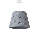 PACO HOME Pendelleuchte "HUGO PD1", weiß (grau), 1, Ø 33cm H: 176cm, Leuchten, Pendelleuchte
