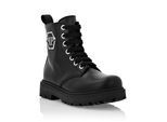 Schnürstiefelette PHILIPP PLEIN "Hexagon", Jungen, Gr. 24, Normalschaft, 02, schwarz, Schuhe Schnürstiefelette