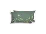 Kissenbezüge FLORELLA "Alicee pfau Soft-Touch Satin, 50% Baumwolle, 50% Viskose", grün (pfau), B:40cm L:80cm, Satin, Obermaterial: 50% Baumwolle CO. 50% Viskose CV., Kissenbezüge, Kissenbezüge
