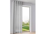 Gardine HEINE HOME Gr. 3, grau (anthrazit, weiß), B:140cm H:225cm, Polyester, Gardinen, Gardine