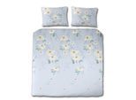 Bettwäsche FLORELLA "Rena sky Edel-Satin, 100% Baumwolle", blau (sky), B/L: 200cm x 220cm, 1 Stk., 2 Stk., Satin, B/L: 70cm x 90cm, Satin, Obermaterial: 100% Baumwolle CO. Obermaterial: 100% Baumwolle CO., Bettwäsche, Bettwäsche