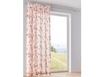 Gardine HEINE HOME Gr. 1, weiß, rosé, B:135cm H:145cm, Polyester, Gardinen, Gardine