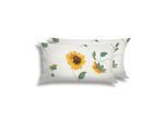 Kissenbezüge FLORELLA "Little sun Soft-Touch Seersucker, 50% Baumwolle, 50% Viskose", gelb (sun), B:40cm L:80cm, Seersucker, Obermaterial: 50% Baumwolle CO. 50% Viskose CV., Kissenbezüge, Kissenbezüge