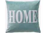 Kissenhülle, blau (mint, weiß), B:40cm L:40cm, Polyester, 100% Polyester, Kissenbezüge, Kissenhülle
