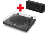 SONY Plattenspieler "PS-LX3BT + Field 3", schwarz, B:43cm H:11,7cm T:36,6cm, Plattenspieler, Vollautomatik, Hi Res Wi, Riemenantrieb, Phono Vorv., Staubschutz, Plattenspieler