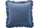 Kissenhülle HEINE HOME, jeansblau, B:50cm L:50cm, Baumwolle, 100% Baumwolle, Kissenbezüge, Kissenhülle