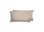 Kissenbezüge FLORELLA "Uni beige Edel-Satin, 100% Baumwolle", beige, B:40cm L:80cm, Satin, Obermaterial: 100% Baumwolle CO., Kissenbezüge, Kissenbezüge