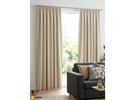 Vorhang ADAM "Uni Collection" Gr. 2, beige (naturweiß), B:145cm H:175cm, Baumwolle (Bio-Baumwolle), Gardinen, Vorhang, aus 100% Bio-Baumwolle, Vorhang nach Wunschmaß