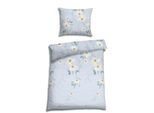 Bettwäsche FLORELLA "Rena sky Edel-Satin, 100% Baumwolle", blau (sky), B/L: 140cm x 200cm, 1 Stk., 1 Stk., Satin, B/L: 70cm x 90cm, Satin, Obermaterial: 100% Baumwolle CO. Obermaterial: 100% Baumwolle CO., Bettwäsche, Bettwäsche