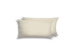 Kissenbezüge FLORELLA "Uni ivory Edel-Satin, 100% Baumwolle", beige (ivory), B:40cm L:80cm, Satin, Obermaterial: 100% Baumwolle CO., Kissenbezüge, Kissenbezüge