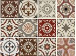 Fliesenaufkleber OTTO HOME "Ornamente", rot, B:15cm H:15cm, Fliesenaufkleber, Fliesenaufkleber, Stickerfliesen, selbstklebend, Sticker, 12er Set