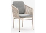 Acamp Gartenstuhl, Champagner, Beige, Metall, Textil, Uni, Füllung: Schaumstoff, Rundrohr, 61x82x63 cm, stapelbar, gastro- und objekttauglich, wetterbeständig, abwischbar, Gartenmöbel, Gartenstühle, Gartenstühle
