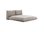 Belluti Polsterbett Fluffy, Hellbraun, Metall, 180x200 cm, Schlafzimmer, Betten, Polsterbetten