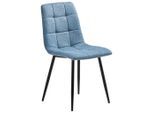 Livetastic Stuhl, Blau, Schwarz, Metall, Textil, Füllung: Schaumstoff, konisch, 44.5x86x54.5 cm, Esszimmer, Stühle, Esszimmerstühle, Vierfußstühle