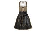 Dirndl NÜBLER "Dirndl Mini Erika", Damen, Gr. 38, EURO, braun, Obermaterial: 50% Polyester PES. 50% Viskose CV., Kleider