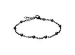 Armband AMELIA PARKER "AB005B", schwarz, Armbänder, Damen, 16-19cm, Edelstahl, Armband