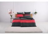 Bettwäsche OTTO HOME "Circle", rot, B/L: 135cm x 200cm, 1 Stk., 1 Stk., Linon, B/L: 80cm x 40cm, 2, Linon, Obermaterial: 100% Baumwolle, Bettwäsche, Bettwäsche, Bettwäsche aus Baumwolle mit Streifen-Design, moderne Bettwäsche