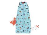 Babyschlafsack SCHLUMMERSACK "Schlafsack ohne Füßen 1.0 Tog" Gr. 110, blau (pirat), Schlafsäcke, Baby, L: 110cm, Obermaterial: 100% Baumwolle CO., L:110cm