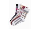 Socken WÄSCHEPUR, Damen, Gr. 2/39, bunt (farbig, sortiert), 90% Baumwolle, 8% Polyamid, 2% Elasthan, Socken Socken