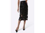 Webrock CREATION L, Damen, Gr. 24, schwarz, 100% Polyester, unifarben, wadenlang, Röcke