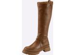 Stiefel HEINE, Damen, Gr. 42, camel, Synthetik, Schuhe Stiefel
