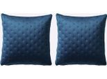 Kissenhülle HEINE HOME, blau (marine, marine), B:40cm L:40cm, Polyester, 100% Polyester, Kissenbezüge, Kissenhülle