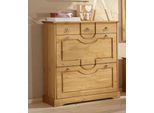 Schuhkommode OTTO HOME "Klera", beige (kieferfarben), B:81cm H:93cm T:37cm, FSC-zertifiziertes Massivholz, Sideboards, Schuhkommode, Breite 81 cm, aus massiver Kiefer, FSC-zertifiziert