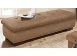 Hocker HOME AFFAIRE "BERGEN 161x60 cm, praktisch und komfortabel", braun (café), B:161cm H:41cm T:60cm, MELROSE/Struktur (100% Polyester);MELROSE (100% Polyester);Microfaser PRIMABELLE (100% Polyester), Hocker, Hocker, mit Staufach