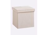 Hocker HEINE HOME, beige (ecru), B:38cm H:38cm T:38cm, Hocker, Hocker