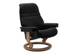 Relaxsessel STRESSLESS "Sunrise", schwarz (schwarz batick), B:79cm H:103cm T:73cm, Leder BATICK: BATICK ist ein leicht korrigiertes, durchgefärbtes und genarbtes Möbelleder, bei dem die meisten Unebenheiten und Spuren in der Regel entfernt wurden.;Leder PALOMA: PALOMA ist ein durchgefärbtes Semianilin-Möbelleder mit natürlicher Narbung.;ROHLEDER Stoff Q2 FARON: Ein fester zuverlässiger Bouclé mit