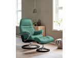 Relaxsessel STRESSLESS "Sunrise", grün (aqua grün paloma), B:83cm H:105cm T:74cm, Leder BATICK: BATICK ist ein leicht korrigiertes, durchgefärbtes und genarbtes Möbelleder, bei dem die meisten Unebenheiten und Spuren in der Regel entfernt wurden.;Leder PALOMA: PALOMA ist ein durchgefärbtes Semianilin-Möbelleder mit natürlicher Narbung.;ROHLEDER Stoff Q2 FARON: Ein fester zuverlässiger Bouclé mit e