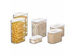 Vorratsdose MEPAL "Vorratsdosen Modula 6er Set", weiß, B:2cm H:2cm L:2cm, Kunststoff, Lebensmittelaufbewahrungsbehälter, Vorratsdose