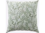 Kissenhülle HEINE HOME, grün (natur, grün), B:80cm L:80cm, Kunstfaser, 50% Baumwolle, 50% Polyester, Kissenbezüge, Kissenhülle