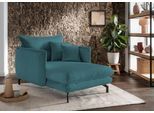 Relaxsessel HOME AFFAIRE "Lazio modern und bequem, schmale Armlehnen, tolle Detailverarbeitung", petrol, B:255cm H:94cm T:167cm, 93% Polyester, 7% Polyamid, Sessel, Relaxsessel, zwei verschiedene Fußfarben wählbar