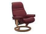 Relaxsessel STRESSLESS "Sunrise", rot (bordeaux batick), B:79cm H:103cm T:73cm, Leder BATICK: BATICK ist ein leicht korrigiertes, durchgefärbtes und genarbtes Möbelleder, bei dem die meisten Unebenheiten und Spuren in der Regel entfernt wurden.;Leder PALOMA: PALOMA ist ein durchgefärbtes Semianilin-Möbelleder mit natürlicher Narbung.;ROHLEDER Stoff Q2 FARON: Ein fester zuverlässiger Bouclé mit ein