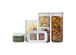 Vorratsdose MEPAL "Vorratsdosen Modula 5er Set", weiß, B:2cm H:2cm L:2cm, Kunststoff, Lebensmittelaufbewahrungsbehälter, Vorratsdose