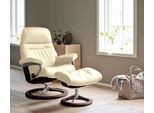 Relaxsessel STRESSLESS "Sunrise", beige (vanilla paloma), B:79cm H:103cm T:73cm, Leder BATICK: BATICK ist ein leicht korrigiertes, durchgefärbtes und genarbtes Möbelleder, bei dem die meisten Unebenheiten und Spuren in der Regel entfernt wurden.;Leder PALOMA: PALOMA ist ein durchgefärbtes Semianilin-Möbelleder mit natürlicher Narbung.;ROHLEDER Stoff Q2 FARON: Ein fester zuverlässiger Bouclé mit ei