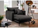 Relaxsessel HOME AFFAIRE "Lazio modern und bequem, schmale Armlehnen, tolle Detailverarbeitung", anthrazit, türkis, B:111cm H:101cm T:167cm, Sessel, Relaxsessel