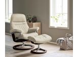 Relaxsessel STRESSLESS "Sunrise", beige (cream batick), B:83cm H:105cm T:74cm, Leder BATICK: BATICK ist ein leicht korrigiertes, durchgefärbtes und genarbtes Möbelleder, bei dem die meisten Unebenheiten und Spuren in der Regel entfernt wurden.;Leder PALOMA: PALOMA ist ein durchgefärbtes Semianilin-Möbelleder mit natürlicher Narbung.;ROHLEDER Stoff Q2 FARON: Ein fester zuverlässiger Bouclé mit eine